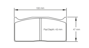 Pagid racing brake pads U1705 Alcon, AP Racing, Brembo calipers