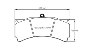 Alcon Ms: Pagid racing brake pads U1538 to fit AP CP3558 & Alcon TA6 calipers