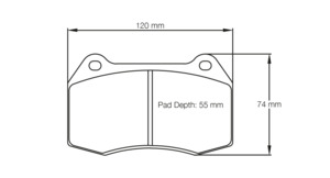 Pagid racing brake pads U1427 Honda Civic Type-R FD2 & Nissan Skyline GTR front
