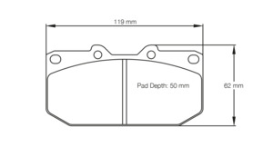 Nissan Ms: Pagid racing brake pads U1406 to fit Nissan 300ZX & Subaru WRX Japan & EU front