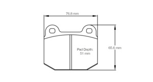 Opel Ms: Pagid racing brake pads U4507 Lotus Esprit, Opel Kadett, Ascona front
