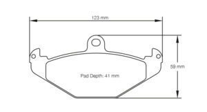 Opel Ms: Pagid racing brake pads U1682 Lotus Elise, Exige rear