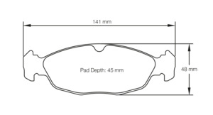 Pagid racing brake pads U1620 Opel Corsa B GSI front