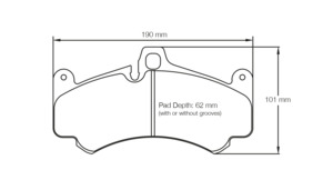Porsche Ms: Pagid racing brake pads U8004 Porsche 997 GT3 Cup front