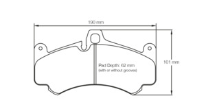 Pagid racing brake pads U8003 Porsche 997 GT3 front