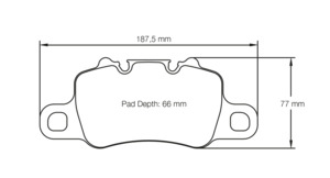 Pagid racing brake pads U4925 Porsche 718, 918, 991 Various, 992 Various, 981 rear