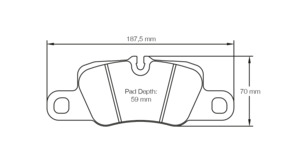 Pagid racing brake pads U4909 Porsche 991, 992 Various & Panamera rear