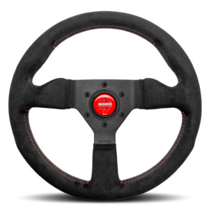Steering Wheels: Montecarlo 320mm Red Stitch Alcantara