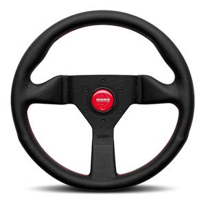 Steering Wheels: Montecarlo 320mm Red Stitch Leather