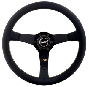 Volanti Luisi: Mirage Deep Dish Leather Black 350mm
