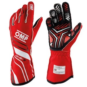 Racing Gloves: OMP Gloves ONE S Red