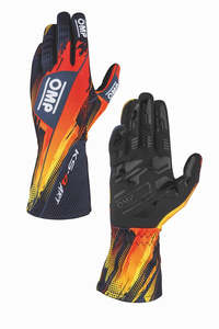 OMP Gloves KS4 Black/Red/Orange