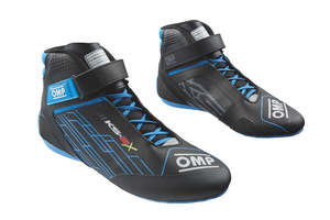 Kart Boots: OMP Boots KS2X Black/Cyan MY2026