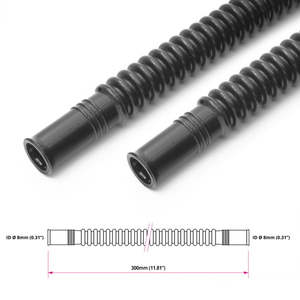 Nuke Performance: Nuke Convoluted black nylon in-tank fuel hose Ø8mm 300mm (Order in)