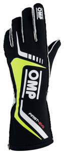 Omp: OMP Gloves First Evo Black | Yellow Small