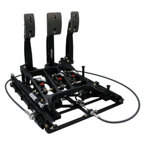 Tilton 850 Series 3-pedal Underfoot Pedal Assembly with Slider System