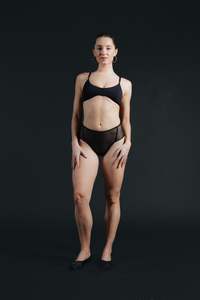 Underwear: Mesh Full Brief - Black (PO)