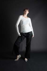 Accessible Everyday: Belted Bella Tee - Off-white (PO)