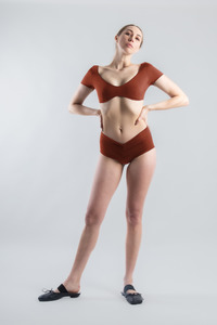 Swim: Mini Geraldine Swim Top - Burnt Ochre (PO)
