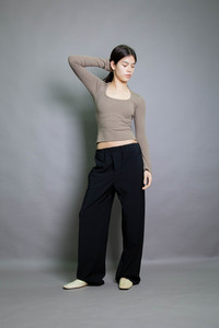 November 2022 Sale: 23 LS Tee - Stone Ribbed Viscose (PO)