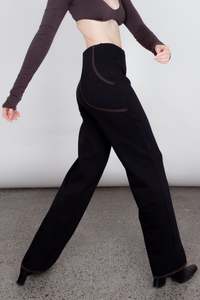 Babs Pant - Cocoa on Black (PO)