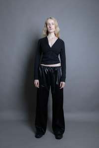 Sara Long Sleeved Top - Black Organic (PO)