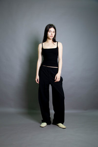 Under 150: Jack Cami - Black Ribbed Viscose (Ready-to-Ship)