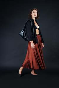 Norma Maxi Skirt - Burnt Ochre (Ready-to-Ship)