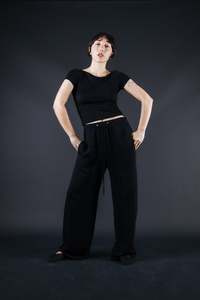 Baby Tee Merino Colour Group: Baby Tee - Black (Ready-to-ship)