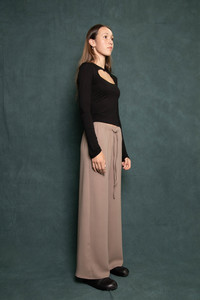 Easy Pant Colour Group: Easy Pant - Mushroom Crepe (Ready-to-Ship)