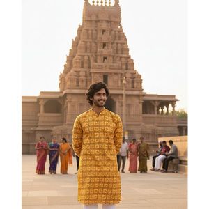 Men's Kurta with OM design - MKF021
