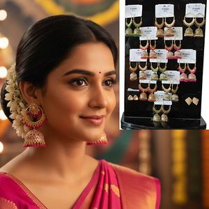 Accessories: Bali Earrings with Jhumka - CJE018