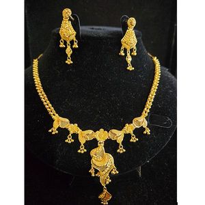 22ct Gold Necklace Sets: 22ct Gold Necklace & Earring set - GJS028