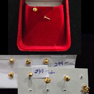 22ct Gold Nose studs in screw type - GJNS011