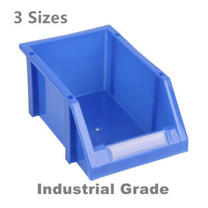 Products: Storage Bin Hanging Stacking Containers Blue Color Plastic RacknCo