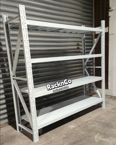 Products: Shelving Racking White 1.8m High 4 Shelves unit. $140+GST RacknCo