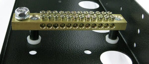 Products: Busbar Brass: 3RU 12way 1xM8 stud 165A