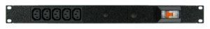 Power Strip 5 Outlets IEC C13 19in 1RU Horizontal Rack Mounted