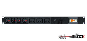 Products: Power Strip 4+3 Outlets IEC-Lock C13+C19 19in 1RU Horizontal Rack Mounted