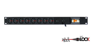 Products: Power Strip 8 Outlets IEC-Lock C13 19in 1RU Horizontal Rack Mounted