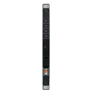 Power Strip 4 Outlets IEC-Lock C13 0.5m Vertical Rack Mounted