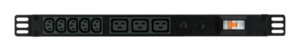 Power Strip 5+3 Outlets IEC C13+C19 0.5m Vertical Rack Mounted