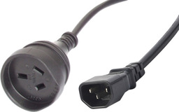 C14 to 3 pin, Black