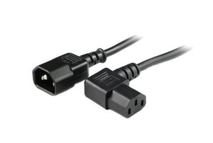 C14 to C13 Right-hand angle, Black
