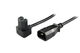 C14 to C15 angled bottom entry, Black - Rubber