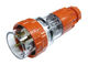 32A 3 pin straight plug Orange (IP66) - PDL56P332