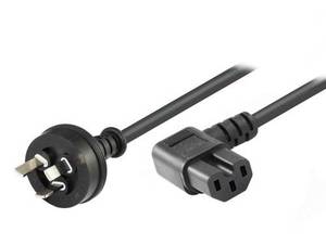 3 pin to C15 Left Angle, Black