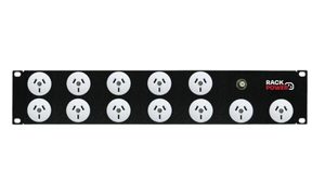 Power Strip: 12x 10A 3pin outlets, 2U 19", 10A Thermal Overload, 10A C14 IEC Inl&hellip;