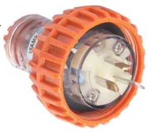 Products: 15A 3 pin lock plug Orange - Generic P315