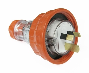 Products: 15A 3 pin lock plug Orange - PDL56P315